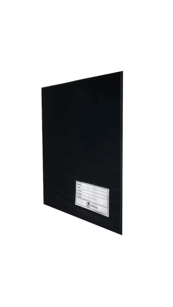 PASTA CATALOGO COLCHETE 100 ENV.C/VISOR PRETO POLIBRAS