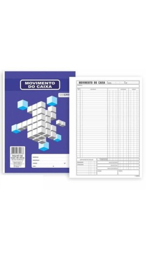 LIVRO MOVIMENTO DO CAIXA 208X288 50FX2 SIDGRAPH PCT C/10 UNID