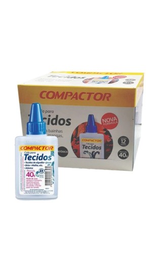 COLA TECIDO 40G POLAR COMPACTOR CAIXA C/12 UNID.
