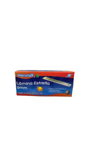 LAMINA ESTILETE 9MM ESTREITA PLANETA T CAIXA C/10 UNID