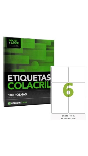 ETIQ.INK/LAS.A4 006 99,1X93,1 CA4366 CAIXA C/100F. COLACRIL