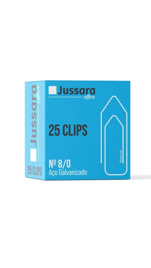 CLIPS 8/0 AÇO GALVANIZADO 25 UNID. JUSSARA