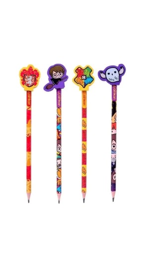 LAPIS PRETO HB C/PONTEIRA DE BORRACHA HARRY POTTER LEO&LEO
