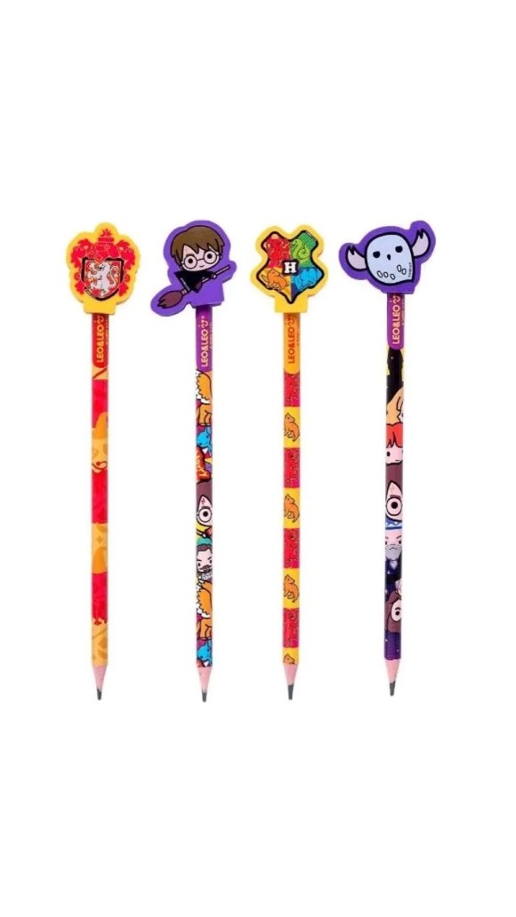 LAPIS PRETO HB C/PONTEIRA DE BORRACHA HARRY POTTER LEO&LEO