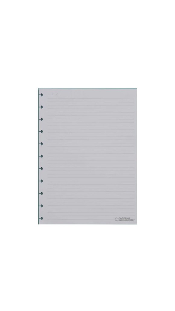 BLOCO FICHARIO REFIL CADERNO INTELIGENTE A5 PAUTADO 50F 90G