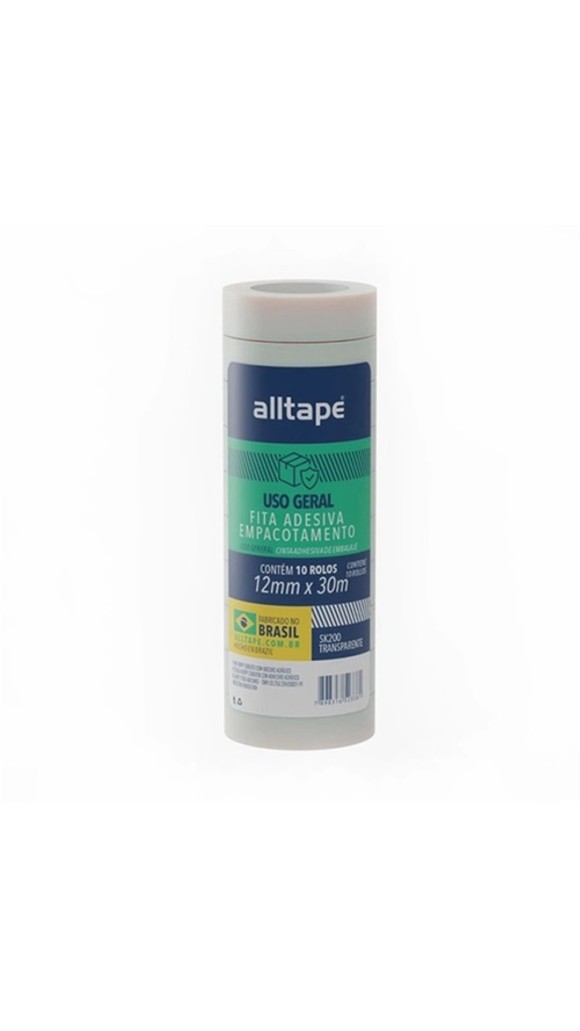 FITA ADESIVA 12MMX30M TRANSP. ALLTAPE PCT C/10 UNID.