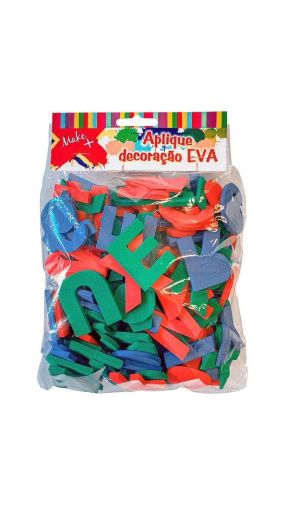 ALFABETO MÓVEL BIG EVA 4CMX4MM C/148 UNID. MAKE+