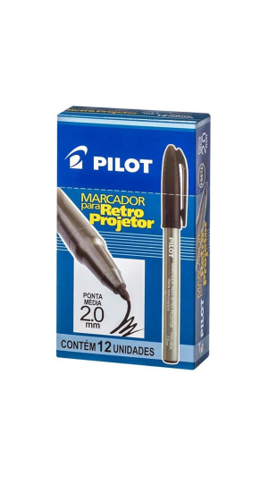 MARCADOR RETRO PROJETOR 2.0 MÉDIA PILOT CAIXA C/12 UNID.