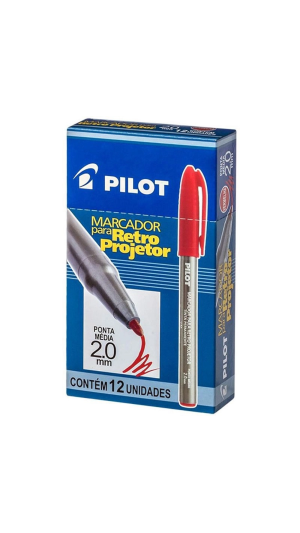 MARCADOR RETRO PROJETOR 2.0 MÉDIA PILOT CAIXA C/12 UNID.