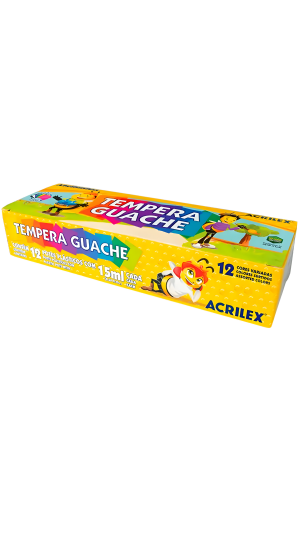 TINTA GUACHE 15ML 12 CORES ACRILEX