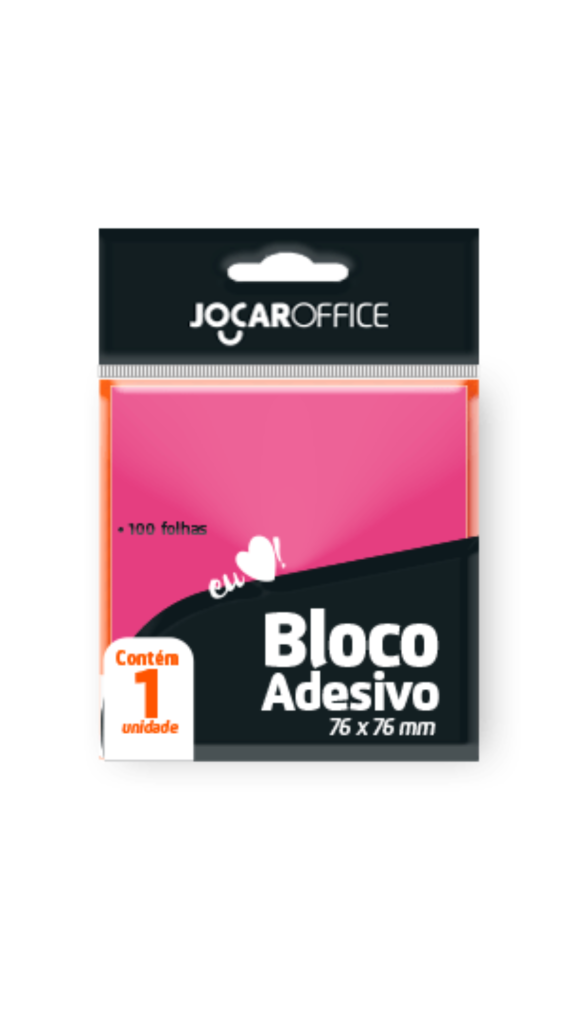 BLOCO RECADO 76MMX76MM 100F. JOCAR OFFICE