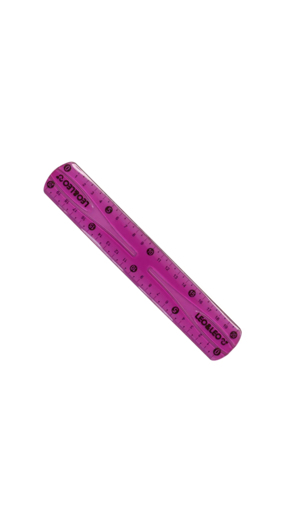 RÉGUA FLEXÍVEL 20CM CORES LEO&LEO