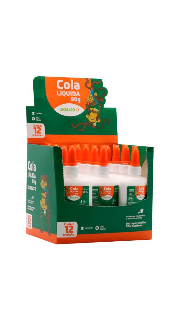 COLA BRANCA 90G LEO&LEO CAIXA C/12 UNID.