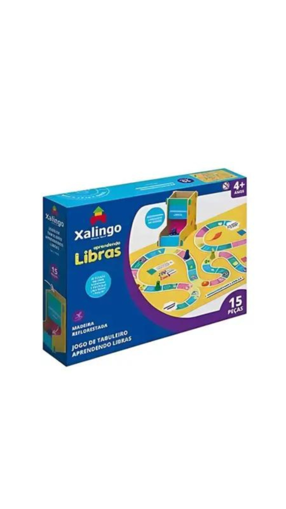 JOGO DE TABULEIRO APRENDENDO LIBRAS C/15 PCS XALINGO