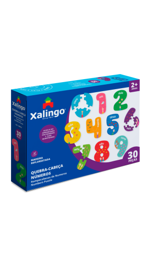 QUEBRA-CABEÇA NÚMEROS C/30 PCS XALINGO
