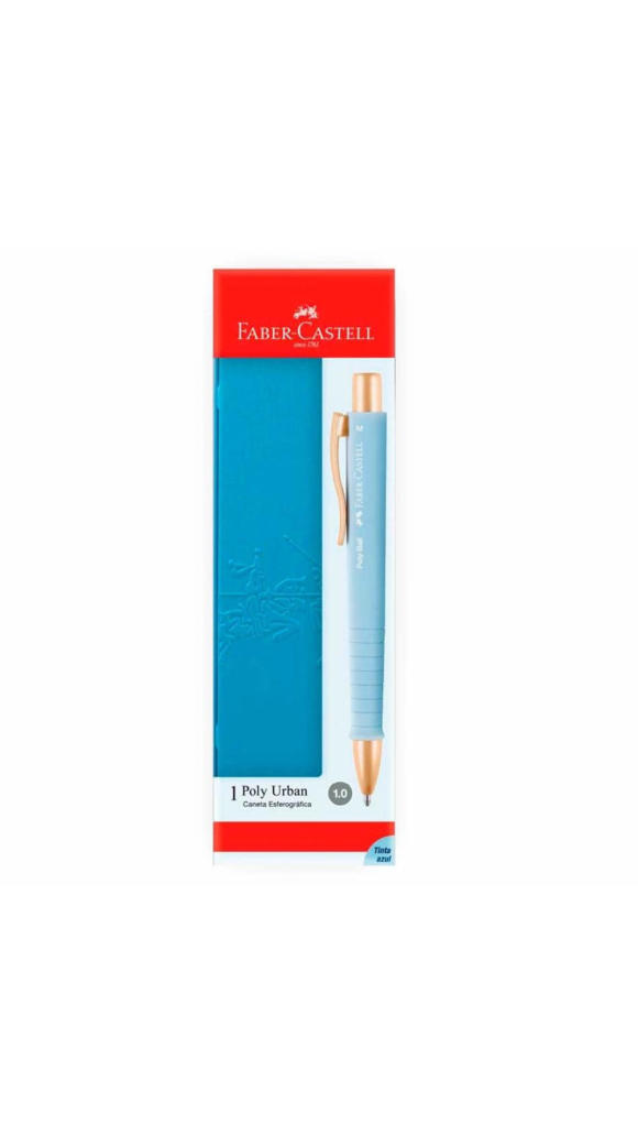 CANETA LUXO ESF.1.0MM POLY URBAN AZUL GOLD FABER-CASTELL