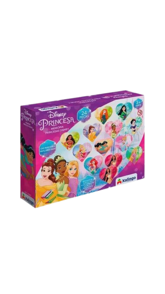 JOGO DA MEMÓRIA DISNEY PRINCESAS 24 PCS XALINGO