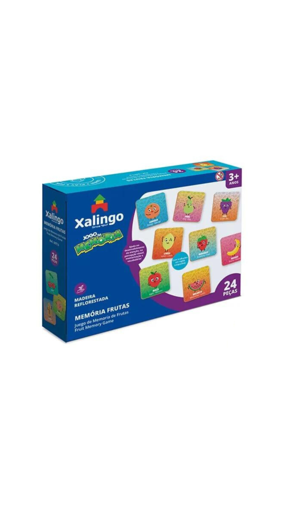 JOGO DA MEMÓRIA FRUTAS C/24 PCS XALINGO